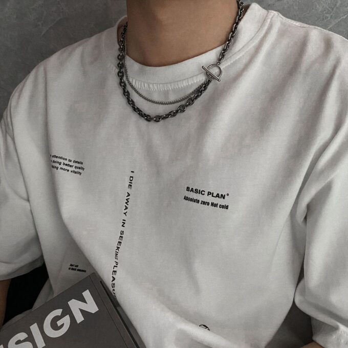 Titanium Steel One-Word Buckle Necklace - Image 2