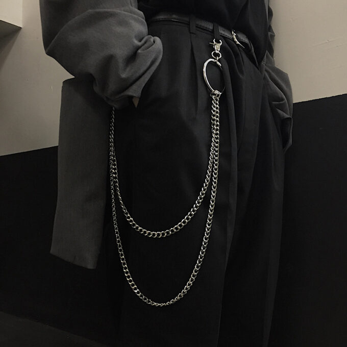 Hip-hop Punk Style Double Layer Pants Chain