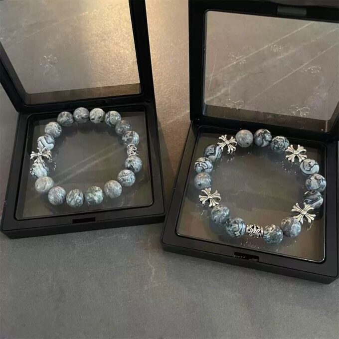 Stone Cross Beaded Bracelet - Image 3