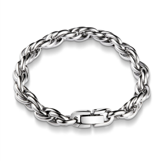 Titanium Steel Braided Twist Bracelet - Image 5