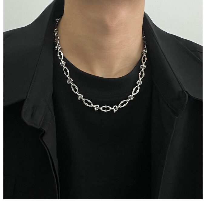 Titanium Steel Hip Hop Knotted Necklaces - Image 3