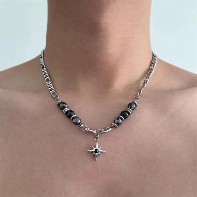 Eight-pointed Star Pendant Necklace - Image 3