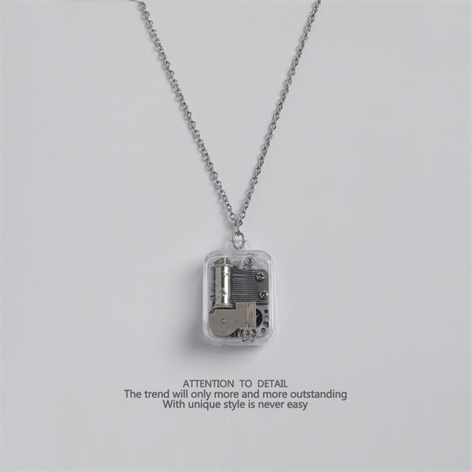 Sky City Music Box Pendant Necklace