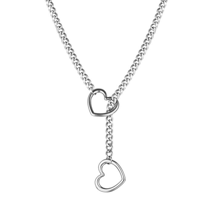 Punk Style Love Round Pendant Necklace