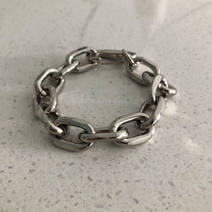 Heavy Metal Thick Chain Bracelet