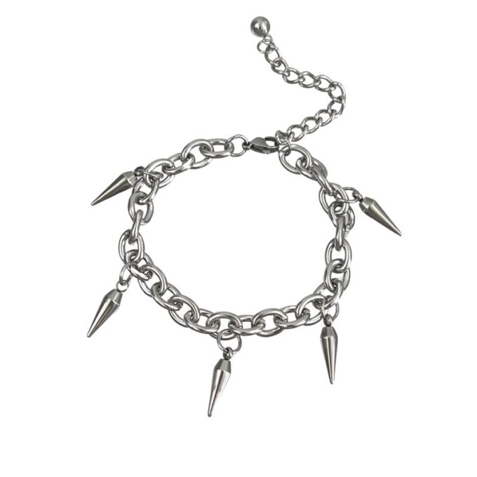 Tassel Rivet Titanium Steel Bracelet - Image 5