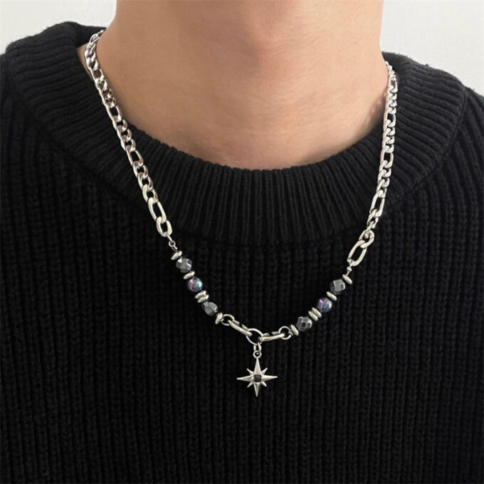 Eight-pointed Star Pendant Necklace