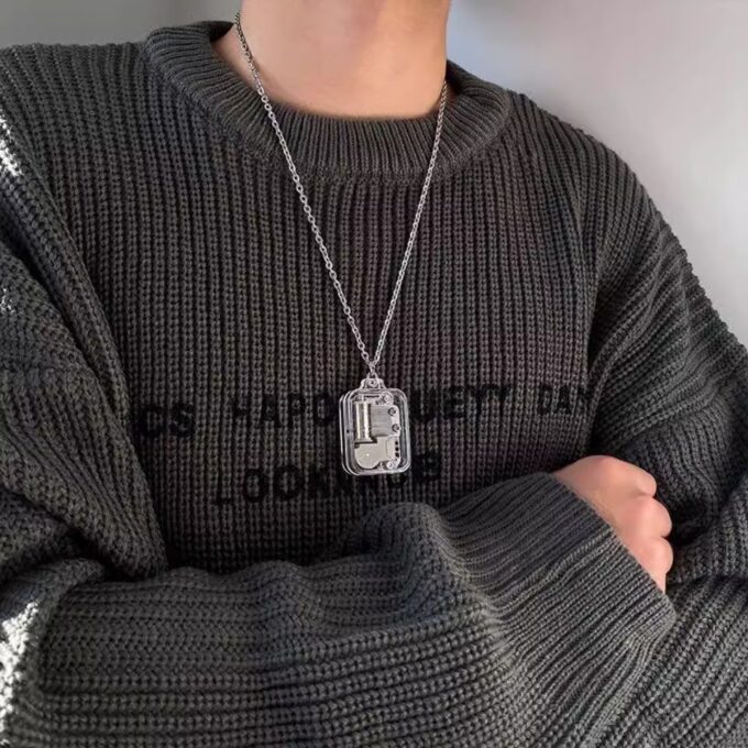 Sky City Music Box Pendant Necklace - Image 6