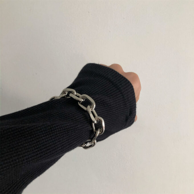 Heavy Metal Thick Chain Bracelet - Image 2