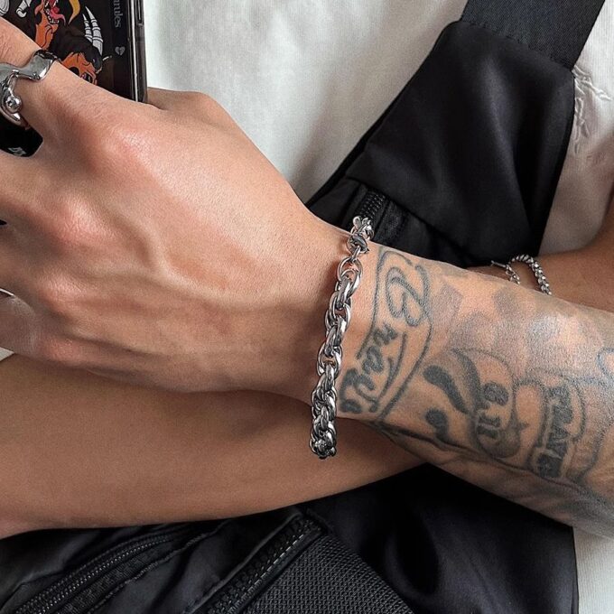 Titanium Steel Hip-hop Boys Cuban Bracelets - Image 3