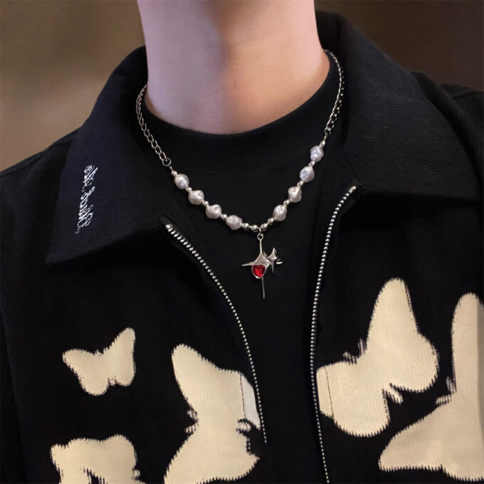 Mangxing Pendant Stitching Necklace