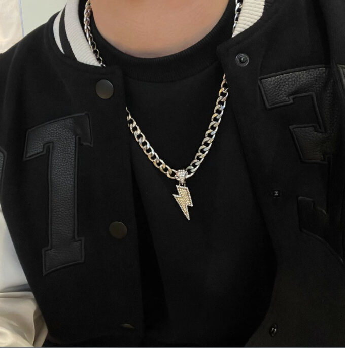 Lightning Diamond Encrusted Necklace