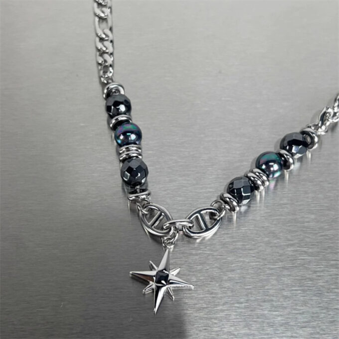 Eight-pointed Star Pendant Necklace - Image 4